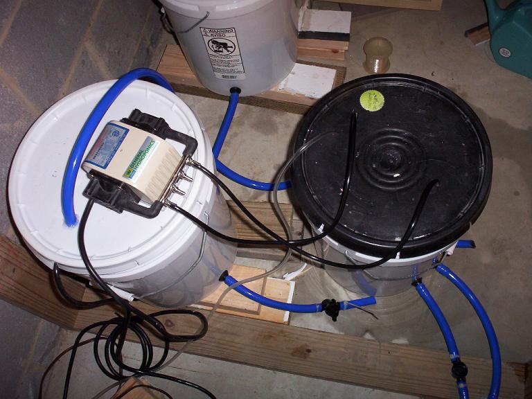 Had to adjust my reservoir setup and move my inline pump to inside the middle res bucket with the water outlet hose coming up through the lid. Reason being, water was back flushing from the controller to the 2 res buckets. Also added a dual diaphragm air pump to the controller bucket.