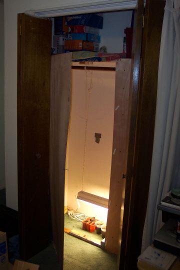 heres the door for the grow space after i finish unscrewing two srews holding it shut!